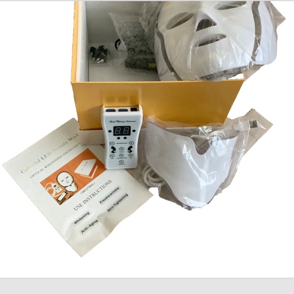 LED Lights Anti-aging Skin Clearing Face & Neck Mask for Skin Care Wrinkles - Picture 9 of 16